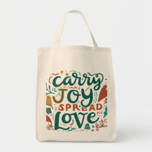 Carry Joy, Spread Love beroemd gemaakt door Grocer Tote Bag
