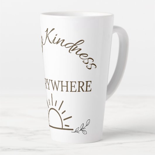 Carry Kindness Everywhere Mug Latte Mok (Rechterhoek)