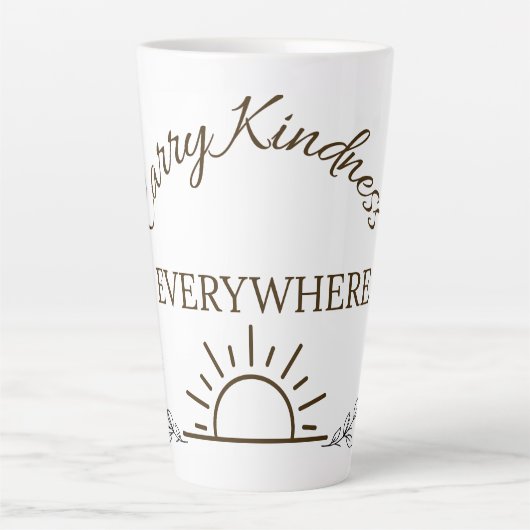 Carry Kindness Everywhere Mug Latte Mok (Voorkant)