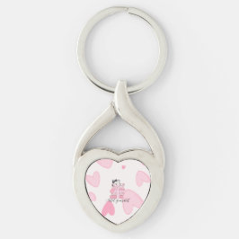 Carry Love & Books – Cat Twisted Heart Keychain