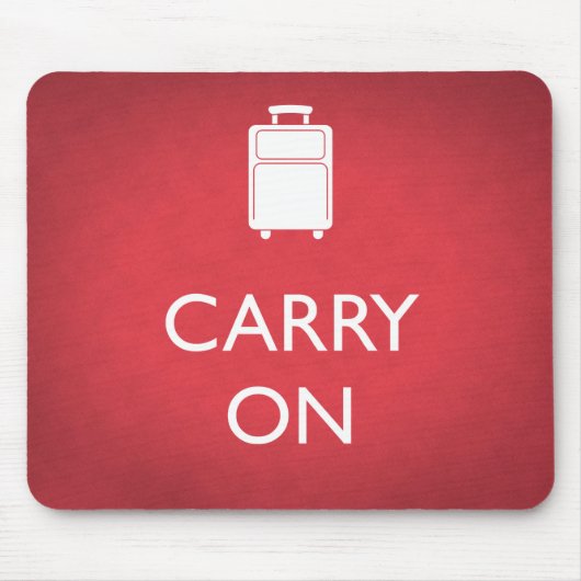 CARRY ON - Bagage - Grappige Rode Muismat (Voorkant)