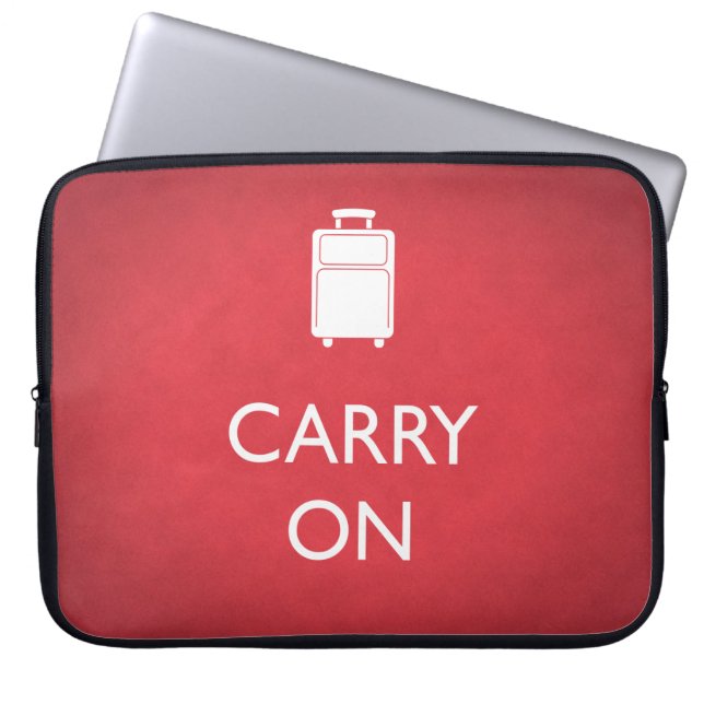 CARRY ON - Luggable - Funny Red Laptop-hoes Laptop Sleeve (Voorkant)