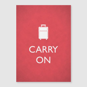 CARRY ON - Luggage - Funny Red
