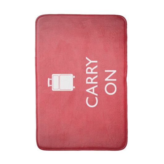 CARRY ON - Luggage - Funny Red Badmat (Voorkant Verticaal)