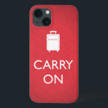 CARRY ON - Luggage - Funny Red iPad Case<br><div class="desc">Here's a funny gift that pokes fun at the Keep Calm trend. Featuring a stylized graphic of a carry on follow-up with the wording "Carry On" with a softly textured red background, this is is the perfect case to protect your iPad. Fun, clever, kleurstof en a bit silly. Grab one...</div>