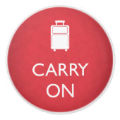 CARRY ON - Luggage - Funny Red Keramische Knop (Voorkant)