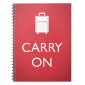 CARRY ON - Luggage - Funny Red Notitieboek (Voorkant)
