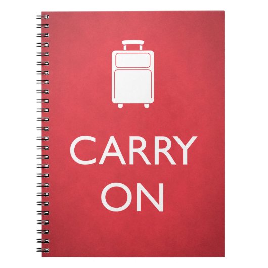 CARRY ON - Luggage - Funny Red Notitieboek (Voorkant)