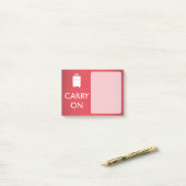 CARRY ON - Luggage - Funny Red Post-it® Notes (Op bureau)