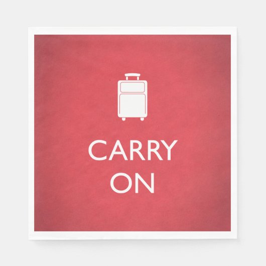 CARRY ON - Luggage - Funny Red Servetten (Voorkant)