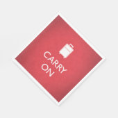 CARRY ON - Luggage - Funny Red Servetten (Hoek)