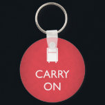 CARRY ON - Luggage - Funny Red Sleutelhanger<br><div class="desc">Hier is een grappig ontwerp dat leuk maakt aan de "Keep Calm"-trend. Pak dit en ga door. Heb je een kaart nodig om mee te gaan met je cadeau? Haal hier een kaart bij elkaar: niet helemaal waar je naar op zoek bent? Dit ontwerp is hier beschikbaar op vele andere...</div>