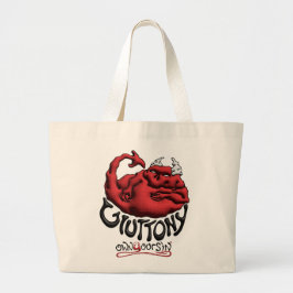 Carry Your Sin Gluttony  Grote Tote Bag