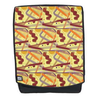 Carryall Lila Oranje Burgundy Cream Tan Art Deco Rugtassen