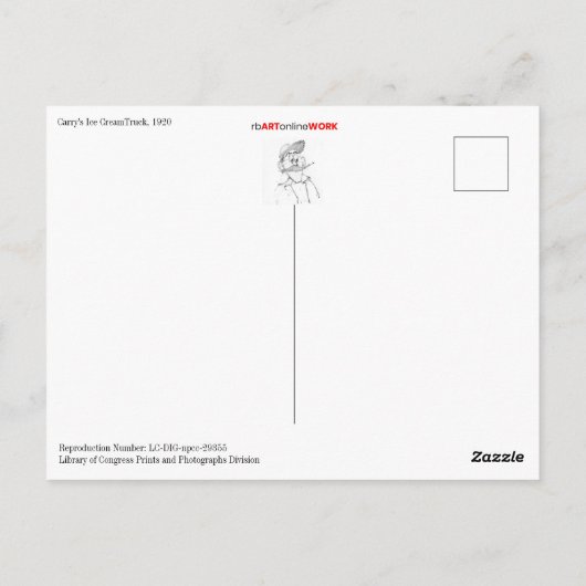 Carry's ijsklok briefkaart (Achterkant)