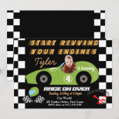 Cars 4e uitnodiging voor straten (Voorkant / Achterkant)