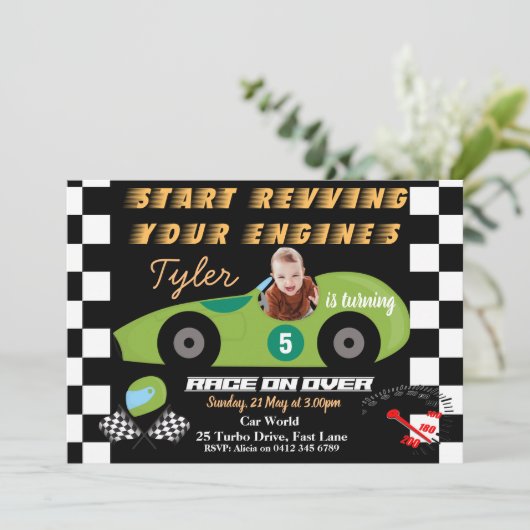 Cars 5e verjaardag van de lancering kaart (Staand voorkant)