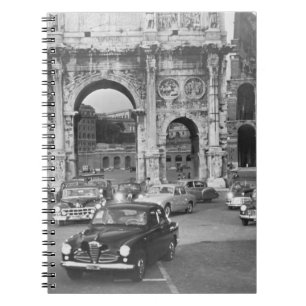 Cars & antieke monumenten Rome Italië Notitieboek