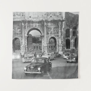 Cars & antieke monumenten Rome Italië Wandkleed