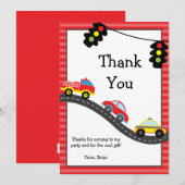 Cars Birthday Party Bedankt (Voorkant / Achterkant)