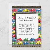 CARS EN TRUCKS | Uitnodiging voor feestdag bij jon (Achterkant)