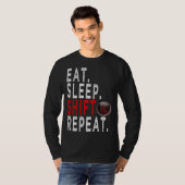 Cars Enthusiasts eat sleep Shift Repeat T-shirt (Voorkant volledig)