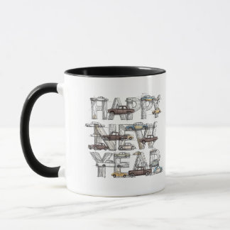 cars lovers mug for new year mok