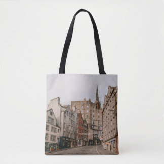 CARS PARKED BESIDE BROWN CONCRETE BUILDING TIJDENS TOTE BAG