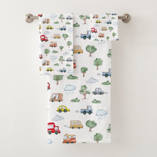 Cars Pattern Bad Handdoek (Insitu)