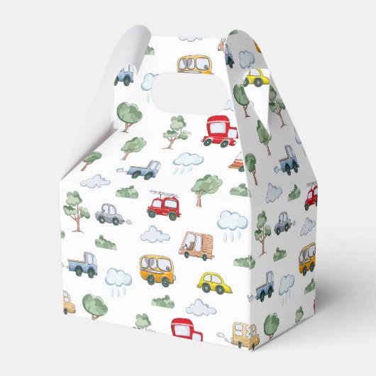 Cars Pattern Bedankdoosjes (Achterkant)