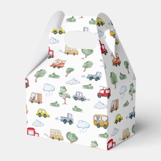 Cars Pattern Bedankdoosjes (Voorkant Zijde)