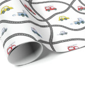 Cars Pattern Cadeaupapier (Rol Hoek)