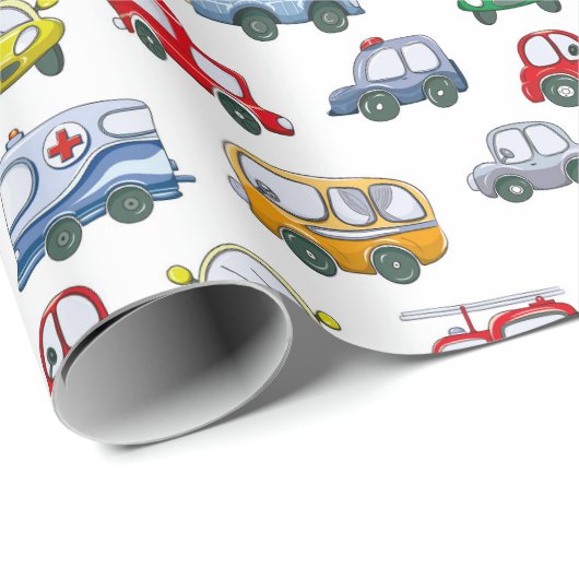 Cars Pattern Cadeaupapier (Rol Hoek)