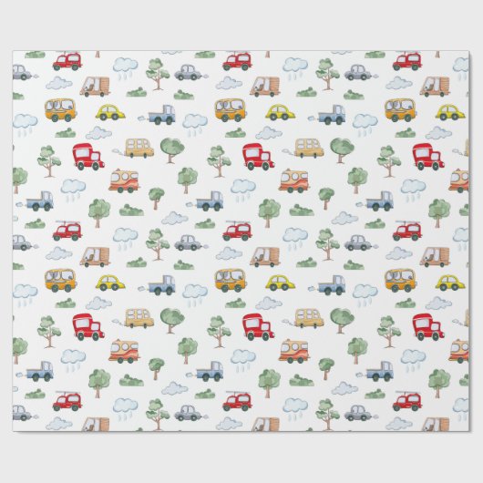 Cars Pattern Cadeaupapier (Vlak)