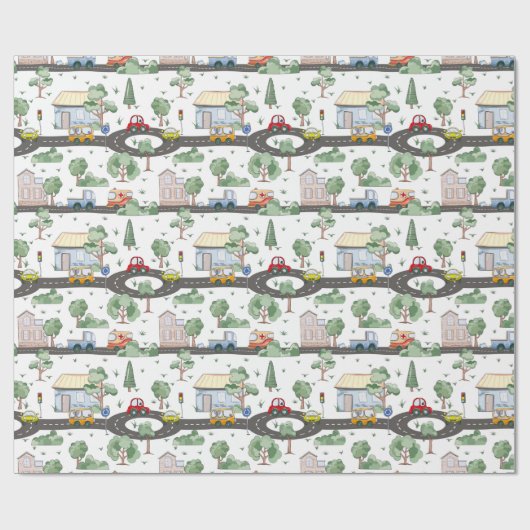 Cars Pattern Cadeaupapier (Vlak)