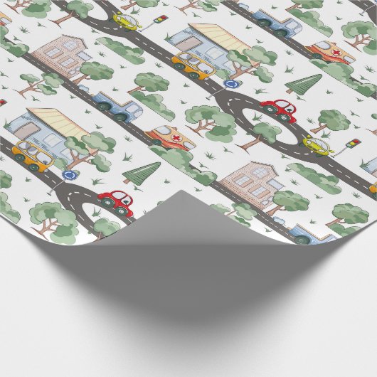 Cars Pattern Cadeaupapier (Hoek)