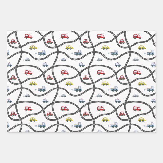 Cars Pattern Inpakpapier Vel (Voorkant)
