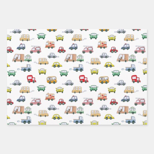 Cars Pattern Inpakpapier Vel (Voorkant 2)