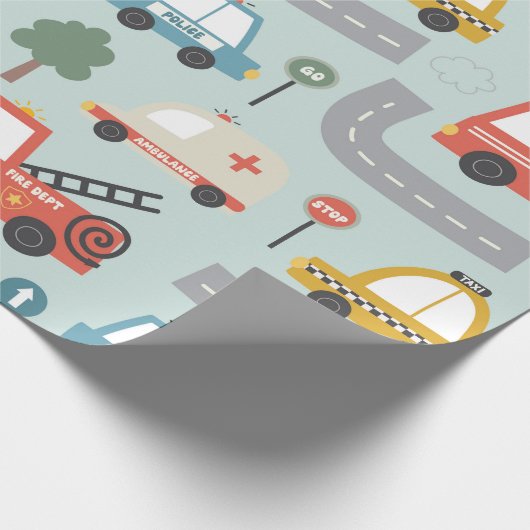 Cars Pattern kids Cadeaupapier (Hoek)