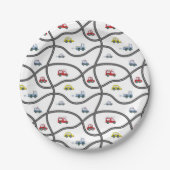 Cars Pattern Papieren Bordje (Voorkant)