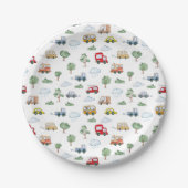 Cars Pattern Papieren Bordje (Voorkant)