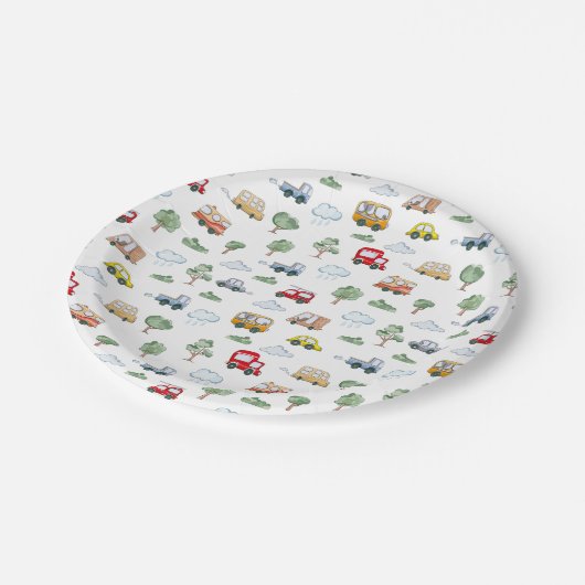 Cars Pattern Papieren Bordje (Gekanteld)