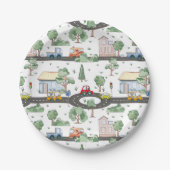 Cars Pattern Papieren Bordje (Voorkant)