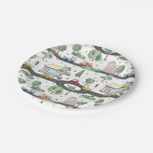 Cars Pattern Papieren Bordje (Gekanteld)