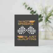 Cars Racing Gift Speeding Qualifying Racer Briefkaart (Staand voorkant)