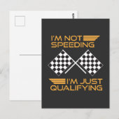 Cars Racing Gift Speeding Qualifying Racer Briefkaart (Voorkant / Achterkant)