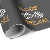 Cars Racing Gift Speeding Qualifying Racer Cadeaupapier (Rol Hoek)