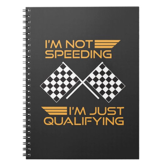 Cars Racing Gift Speeding Qualifying Racer Notitieboek (Voorkant)