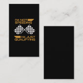 Cars Racing Gift Speeding Qualifying Racer Visitekaartje (Voorkant / Achterkant)