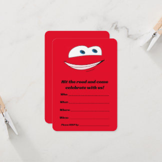 Cars Thema Uitnodiging voor verjaardag
